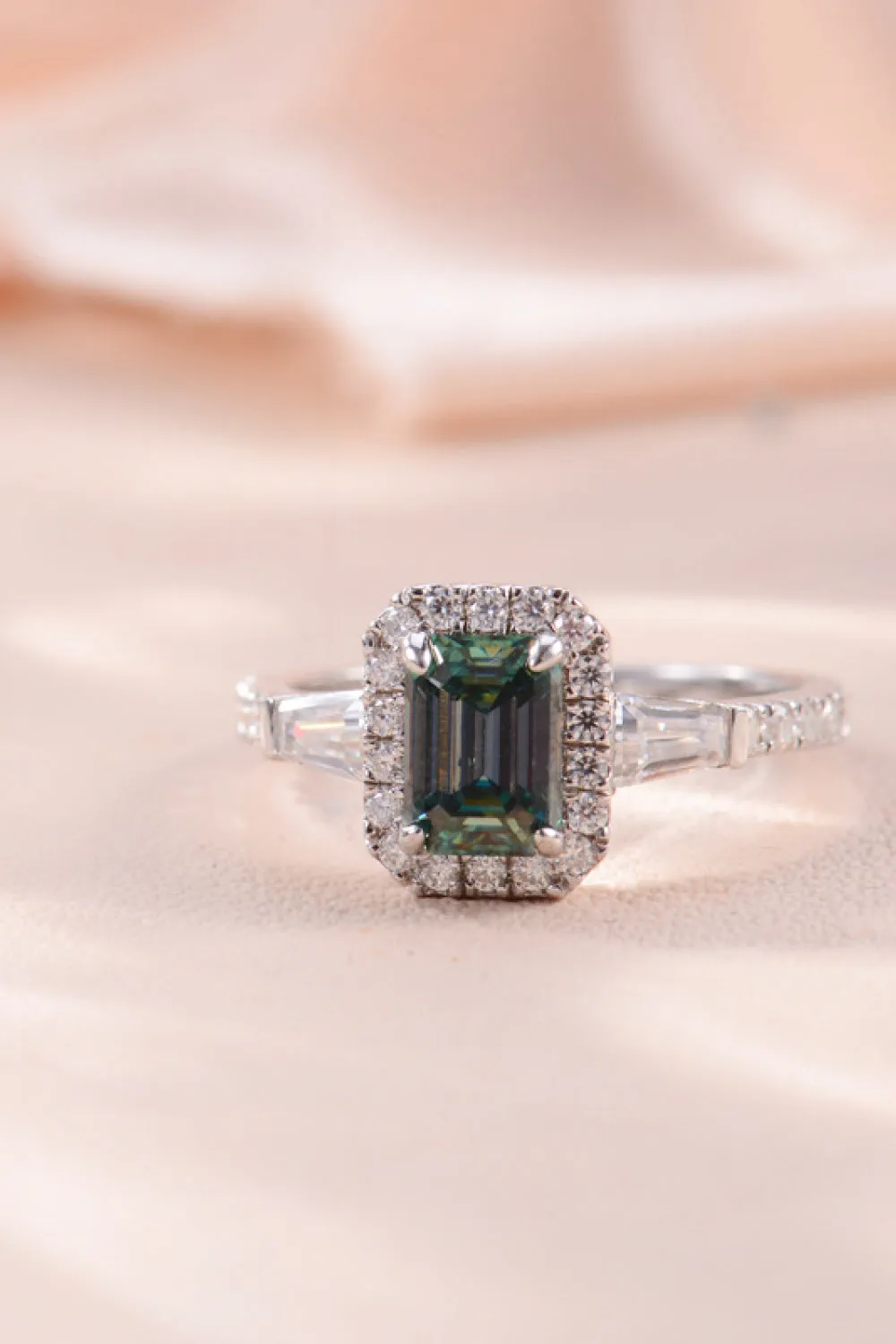 925 Sterling Silver Jewelry 1 Carat Moissanite 925 Sterling Silver Ring