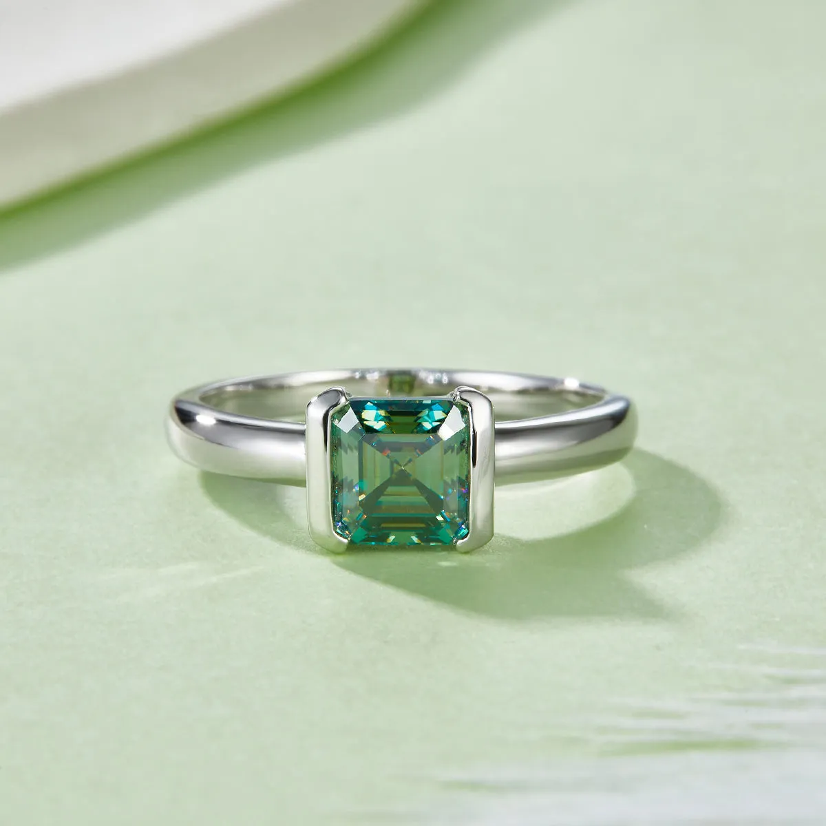 925 Sterling Silver Jewelry 1 Carat Moissanite 925 Sterling Silver Ring