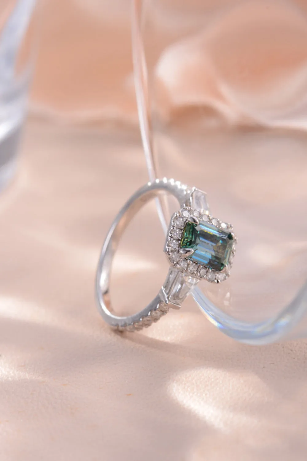 925 Sterling Silver Jewelry 1 Carat Moissanite 925 Sterling Silver Ring