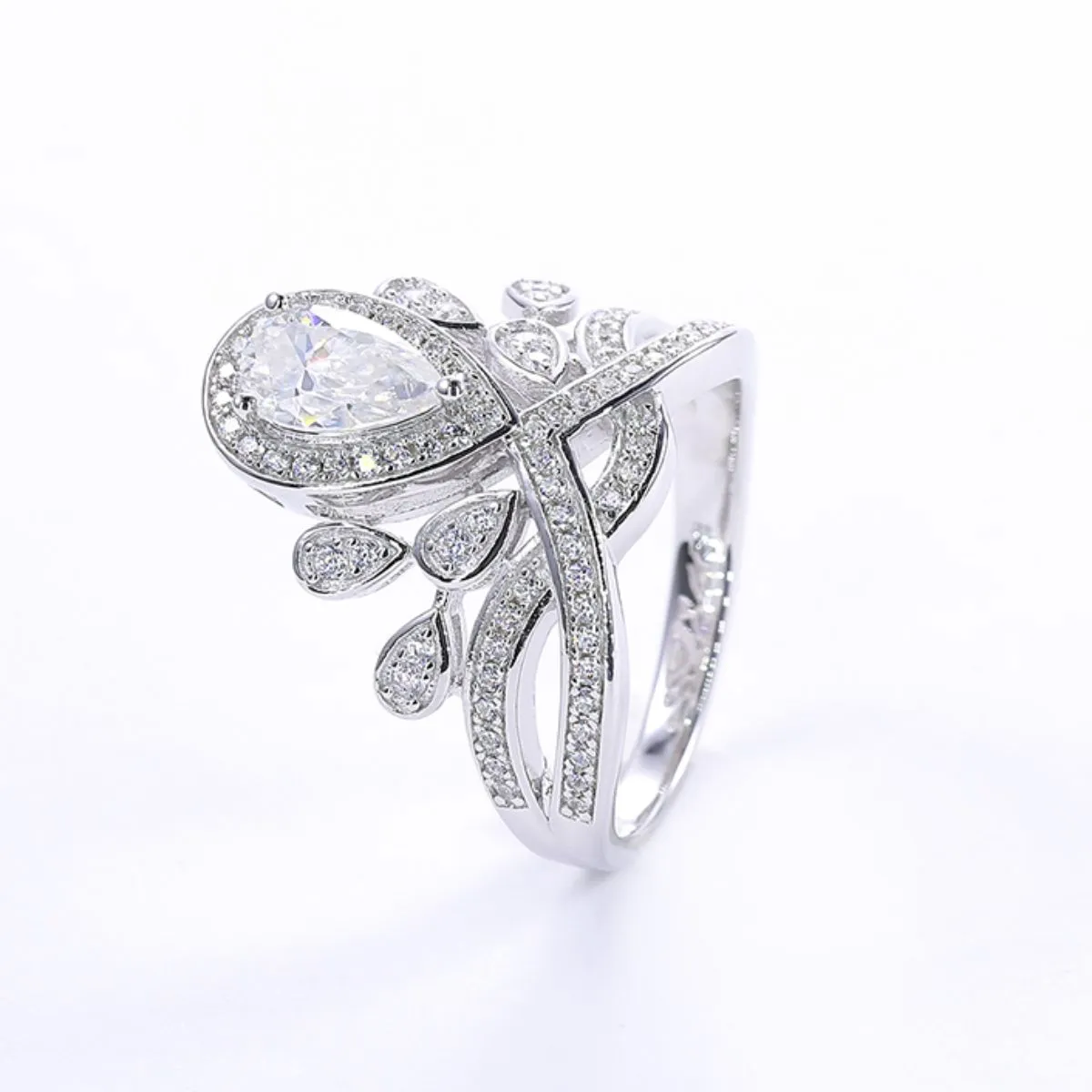 925 Sterling Silver Jewelry 1 Carat Moissanite 925 Sterling Silver Ring