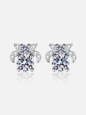 925 Sterling Silver Jewelry 1 Carat Moissanite 925 Sterling Silver Stud Earrings