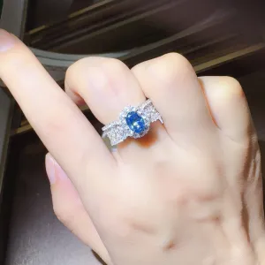 925 Sterling Silver Jewelry 1 Carat Moissanite Zircon 925 Sterling Silver Ring