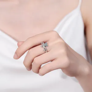 925 Sterling Silver Jewelry 1 Carat Moissanite Zircon 925 Sterling Silver Ring