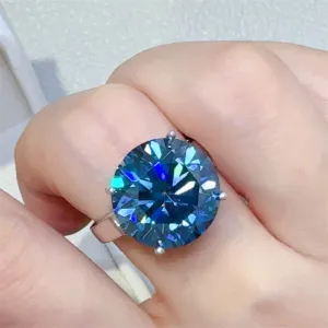 925 Sterling Silver Jewelry 10 Carat 925 Sterling Silver Moissanite Ring
