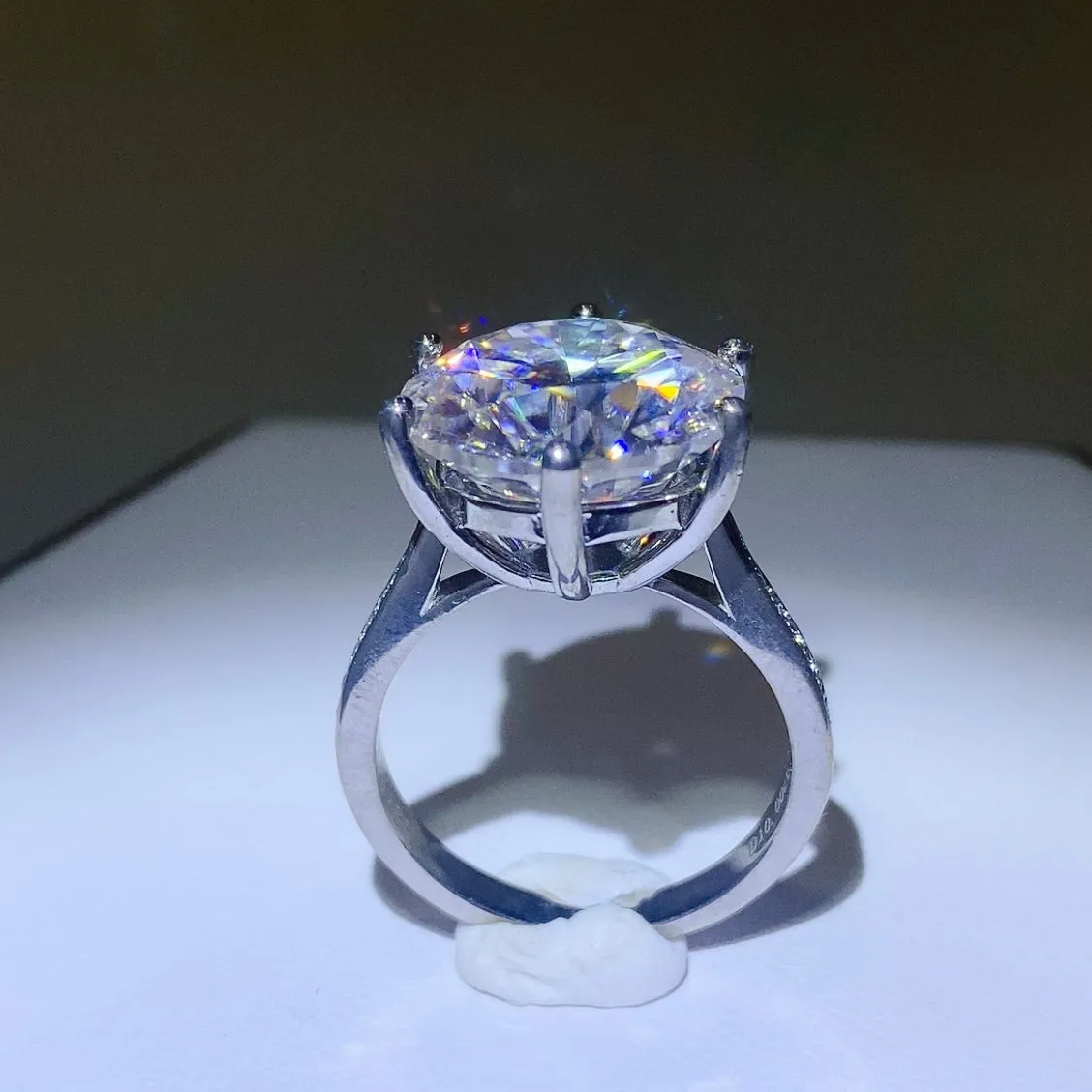 925 Sterling Silver Jewelry 10 Carat Moissanite 925 Sterling Silver Ring