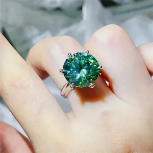 925 Sterling Silver Jewelry 10 Carat Moissanite 925 Sterling Silver Ring