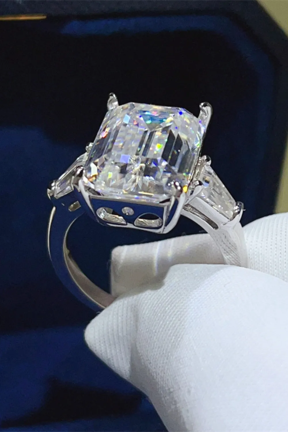925 Sterling Silver Jewelry 10 Carat Moissanite 925 Sterling Silver Ring