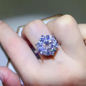 925 Sterling Silver Jewelry 10 Carat Moissanite 925 Sterling Silver Ring