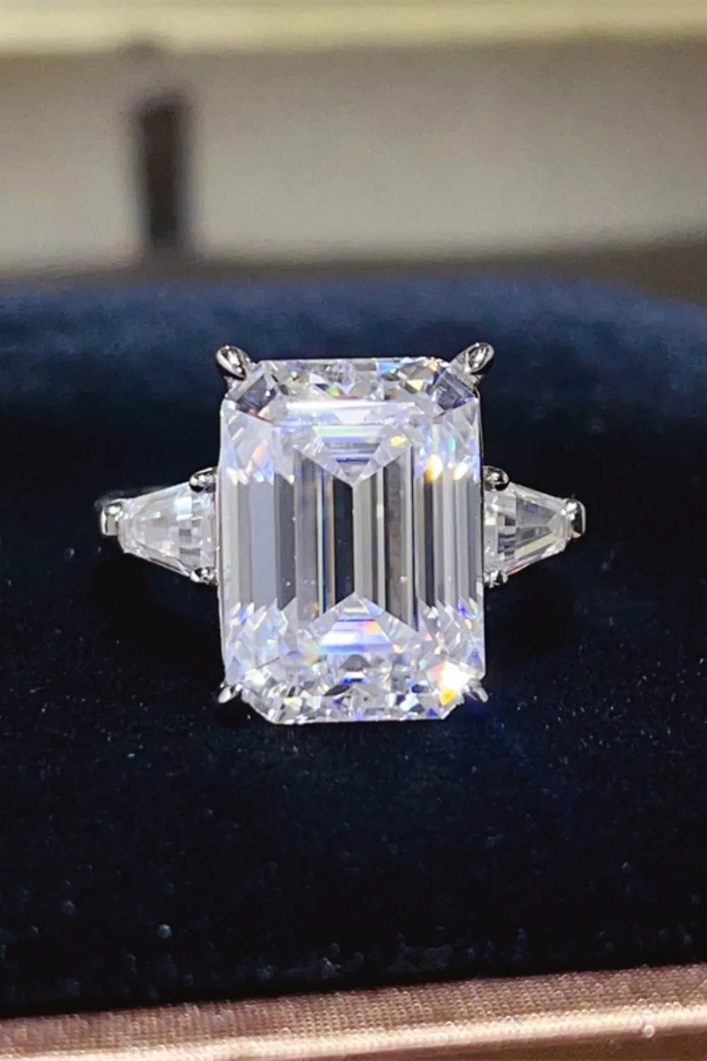 925 Sterling Silver Jewelry 10 Carat Moissanite 925 Sterling Silver Ring
