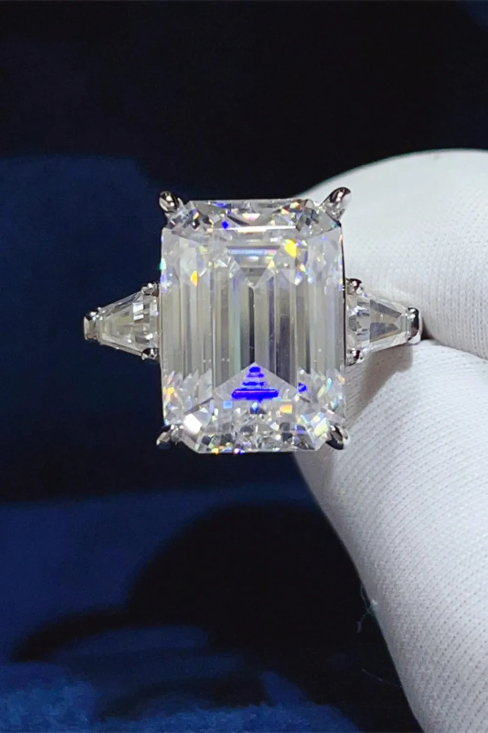925 Sterling Silver Jewelry 10 Carat Moissanite 925 Sterling Silver Ring