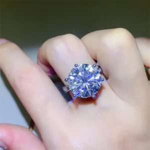 925 Sterling Silver Jewelry 10 Carat Moissanite 925 Sterling Silver Ring