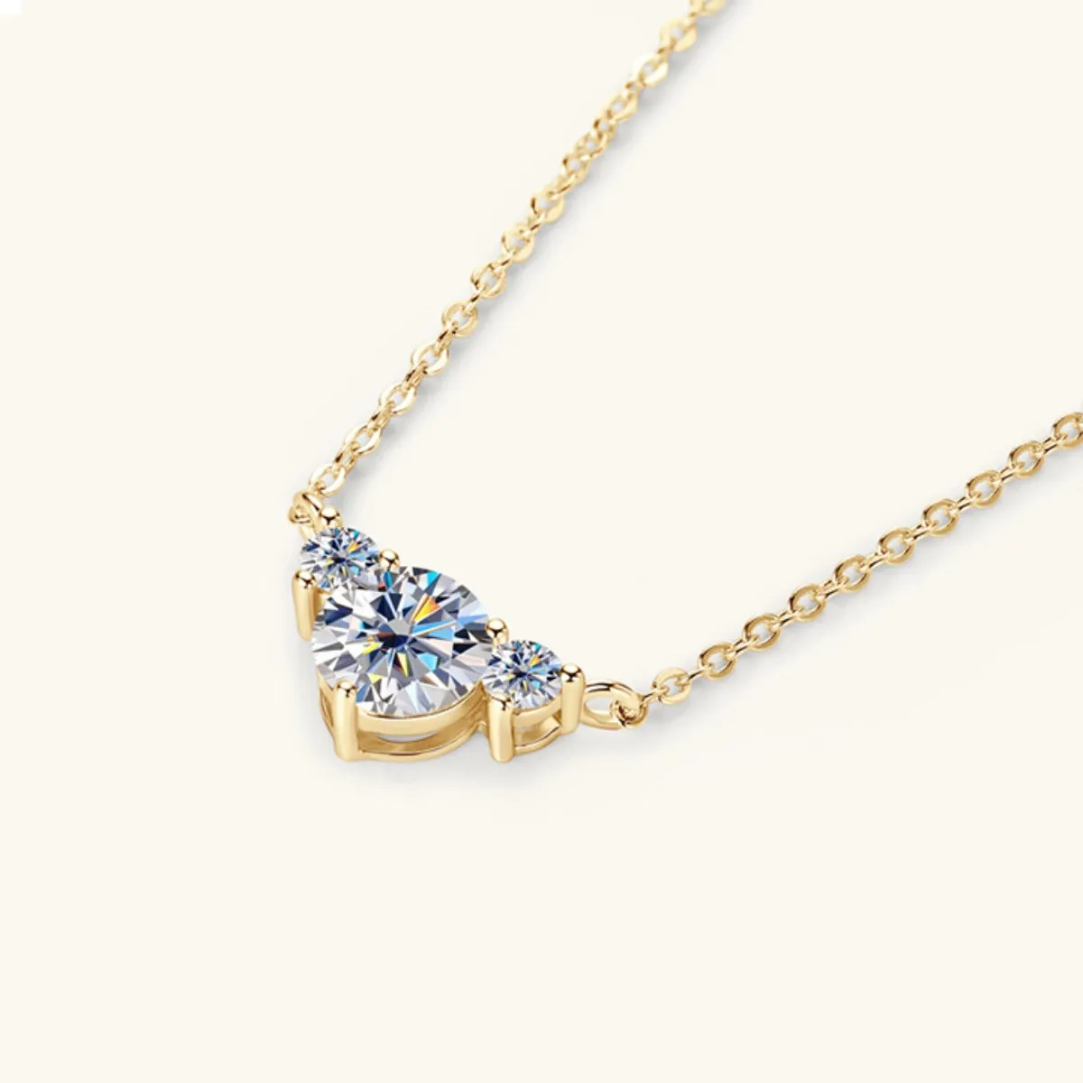 925 Sterling Silver Jewelry 1.2 Carat Moissanite 925 Sterling Silver Necklace