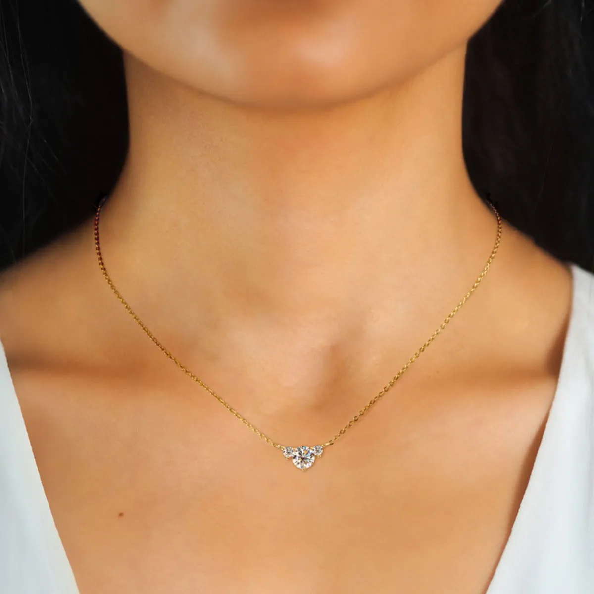 925 Sterling Silver Jewelry 1.2 Carat Moissanite 925 Sterling Silver Necklace