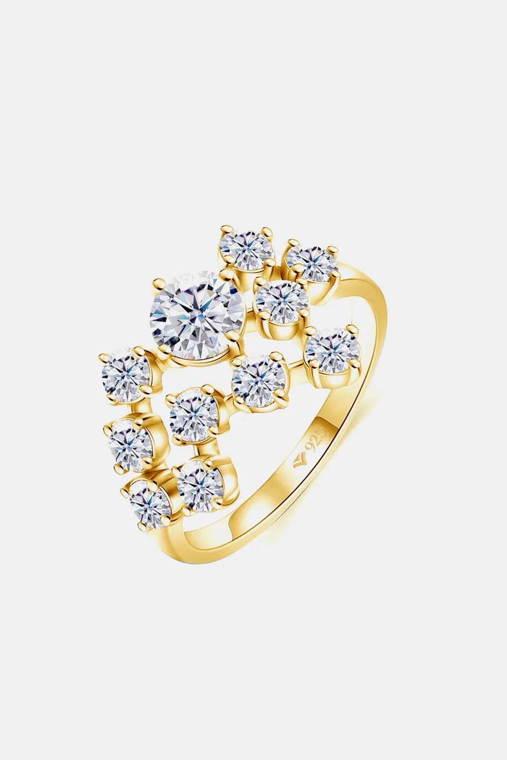 925 Sterling Silver Jewelry 1.2 Carat Moissanite 925 Sterling Silver Ring