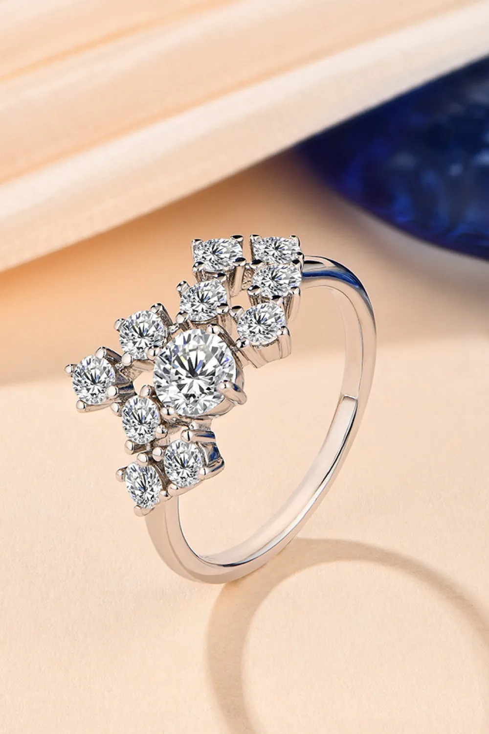 925 Sterling Silver Jewelry 1.2 Carat Moissanite 925 Sterling Silver Ring