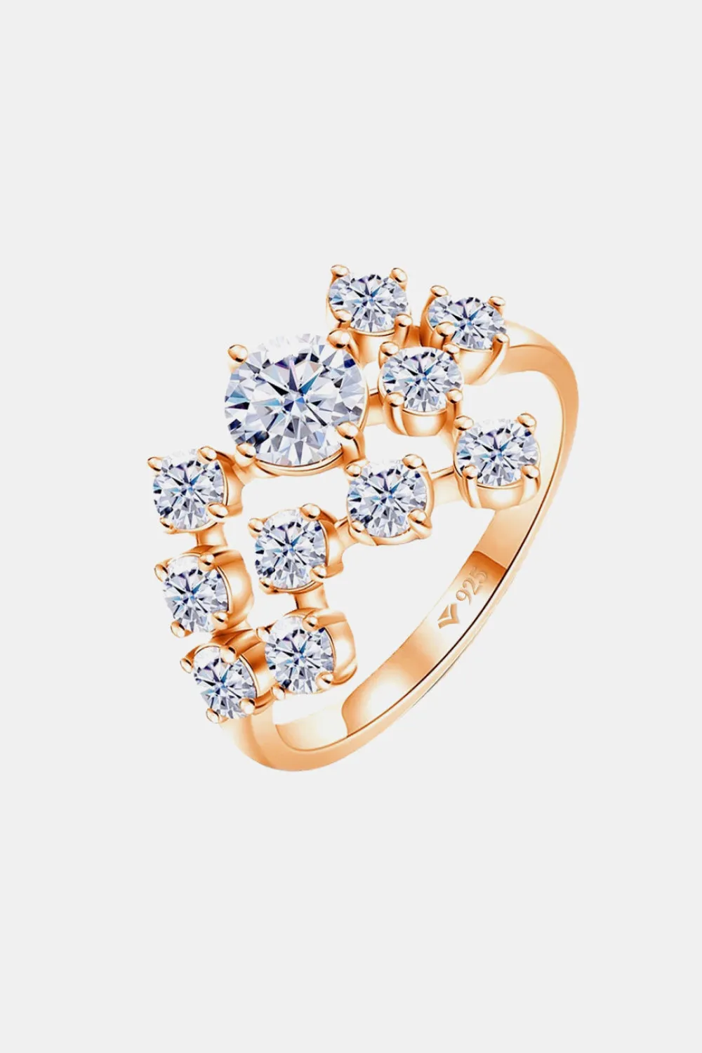 925 Sterling Silver Jewelry 1.2 Carat Moissanite 925 Sterling Silver Ring