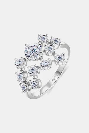 925 Sterling Silver Jewelry 1.2 Carat Moissanite 925 Sterling Silver Ring