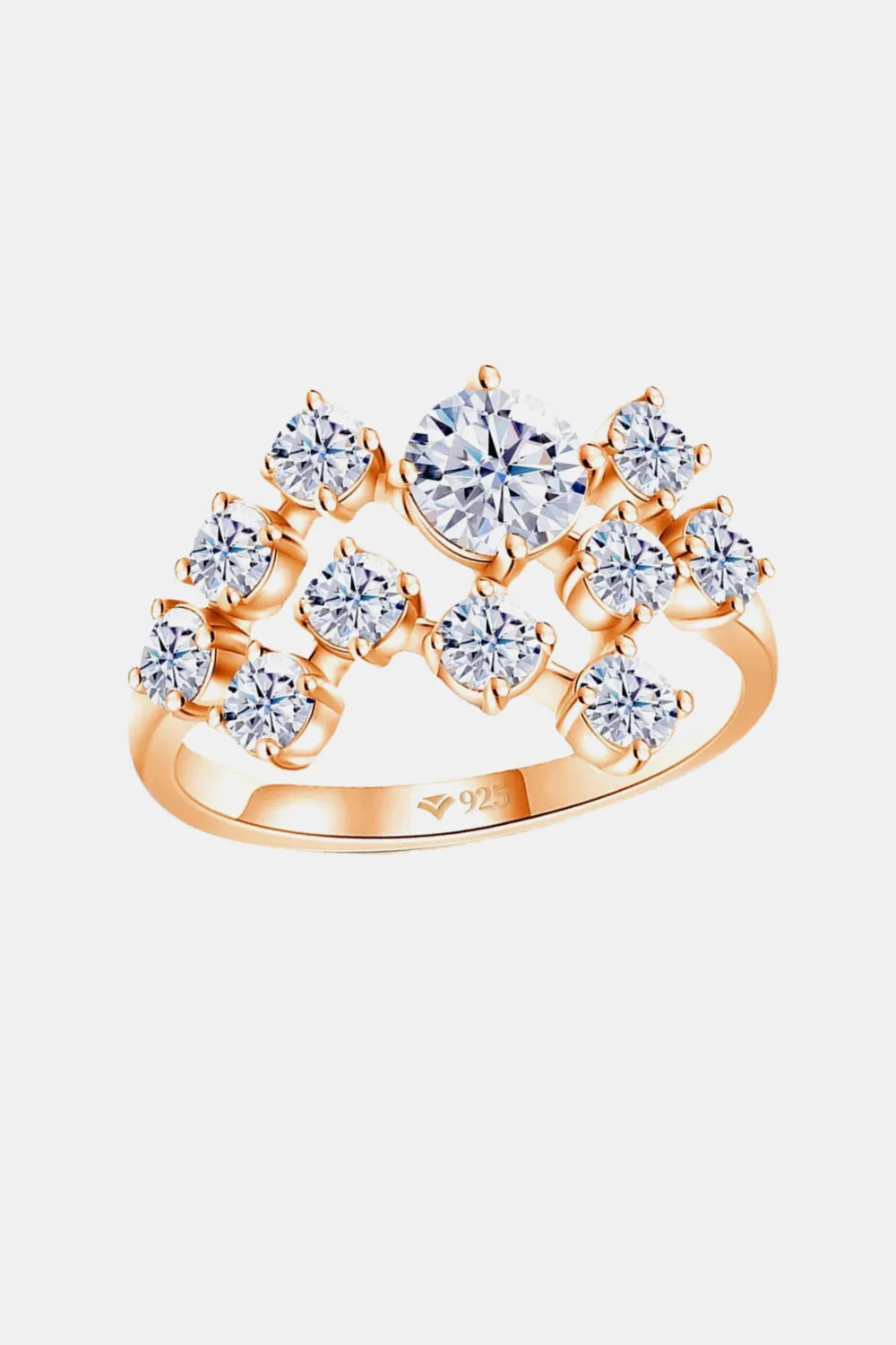 925 Sterling Silver Jewelry 1.2 Carat Moissanite 925 Sterling Silver Ring