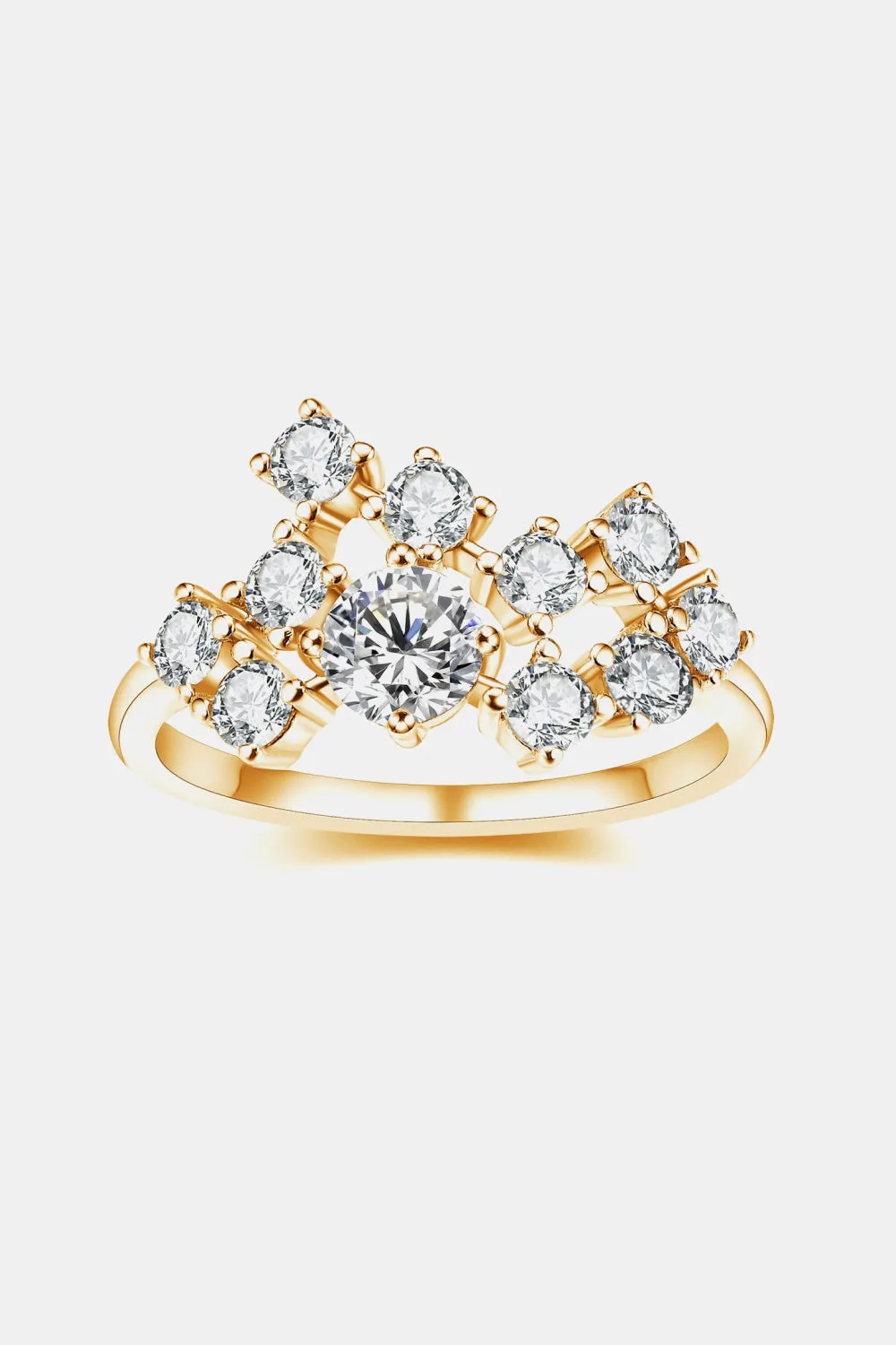 925 Sterling Silver Jewelry 1.2 Carat Moissanite 925 Sterling Silver Ring