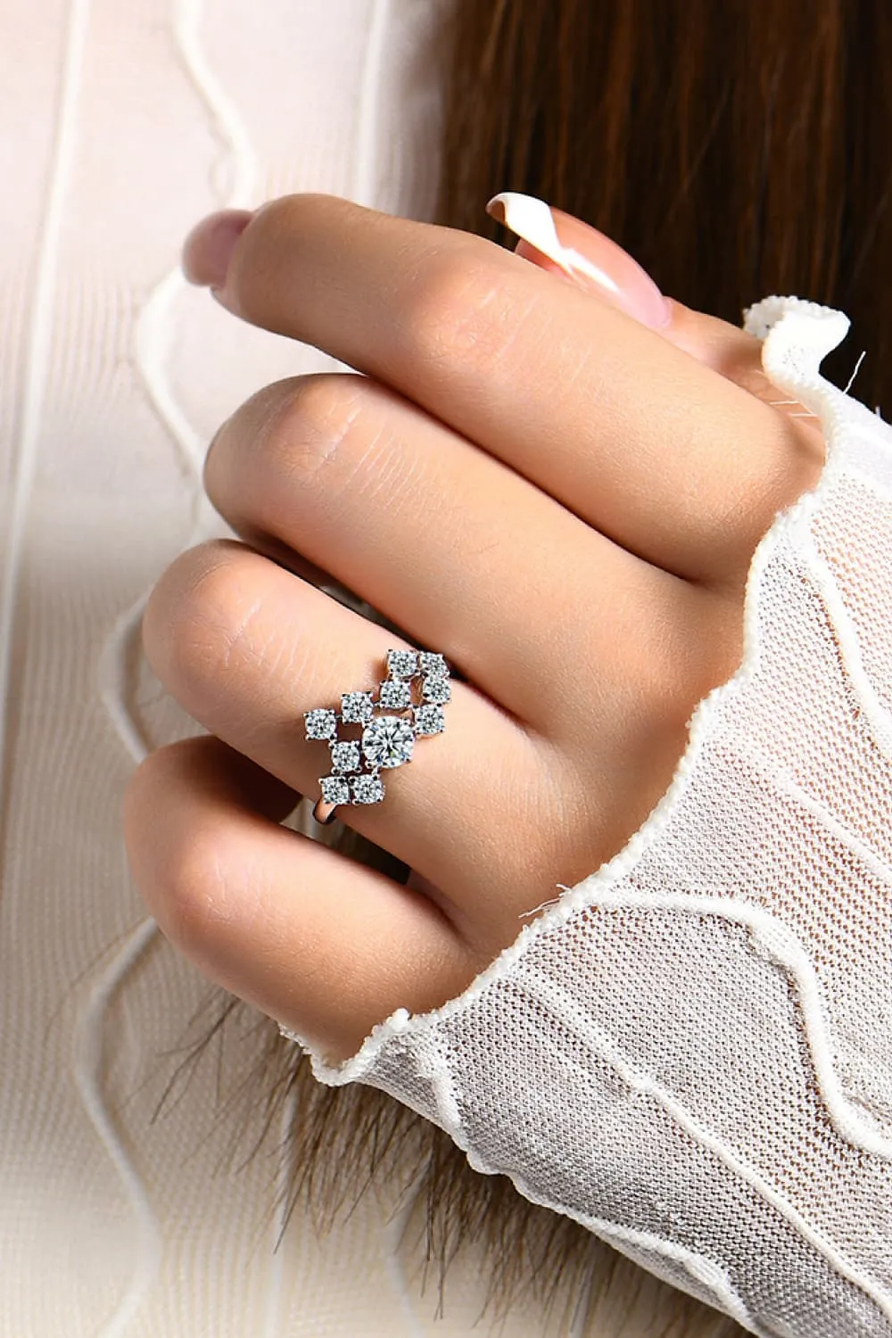 925 Sterling Silver Jewelry 1.2 Carat Moissanite 925 Sterling Silver Ring