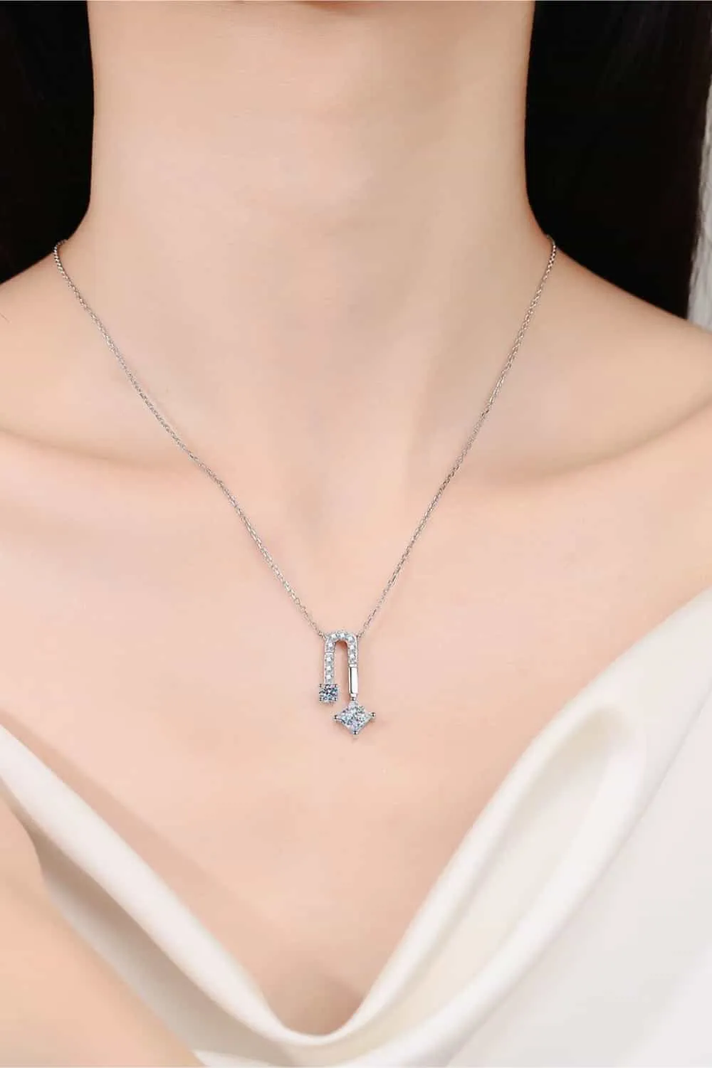 925 Sterling Silver Jewelry 1.3 Carat Moissanite 925 Sterling Silver Necklace