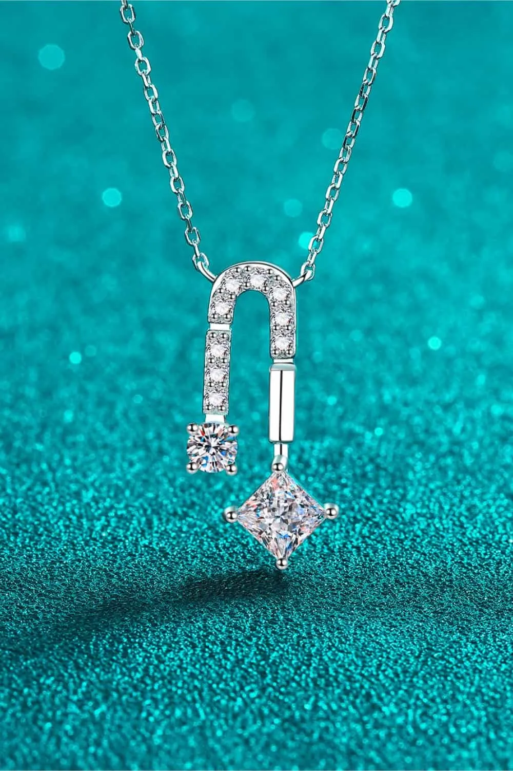 925 Sterling Silver Jewelry 1.3 Carat Moissanite 925 Sterling Silver Necklace