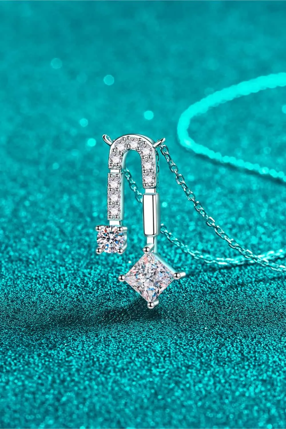 925 Sterling Silver Jewelry 1.3 Carat Moissanite 925 Sterling Silver Necklace