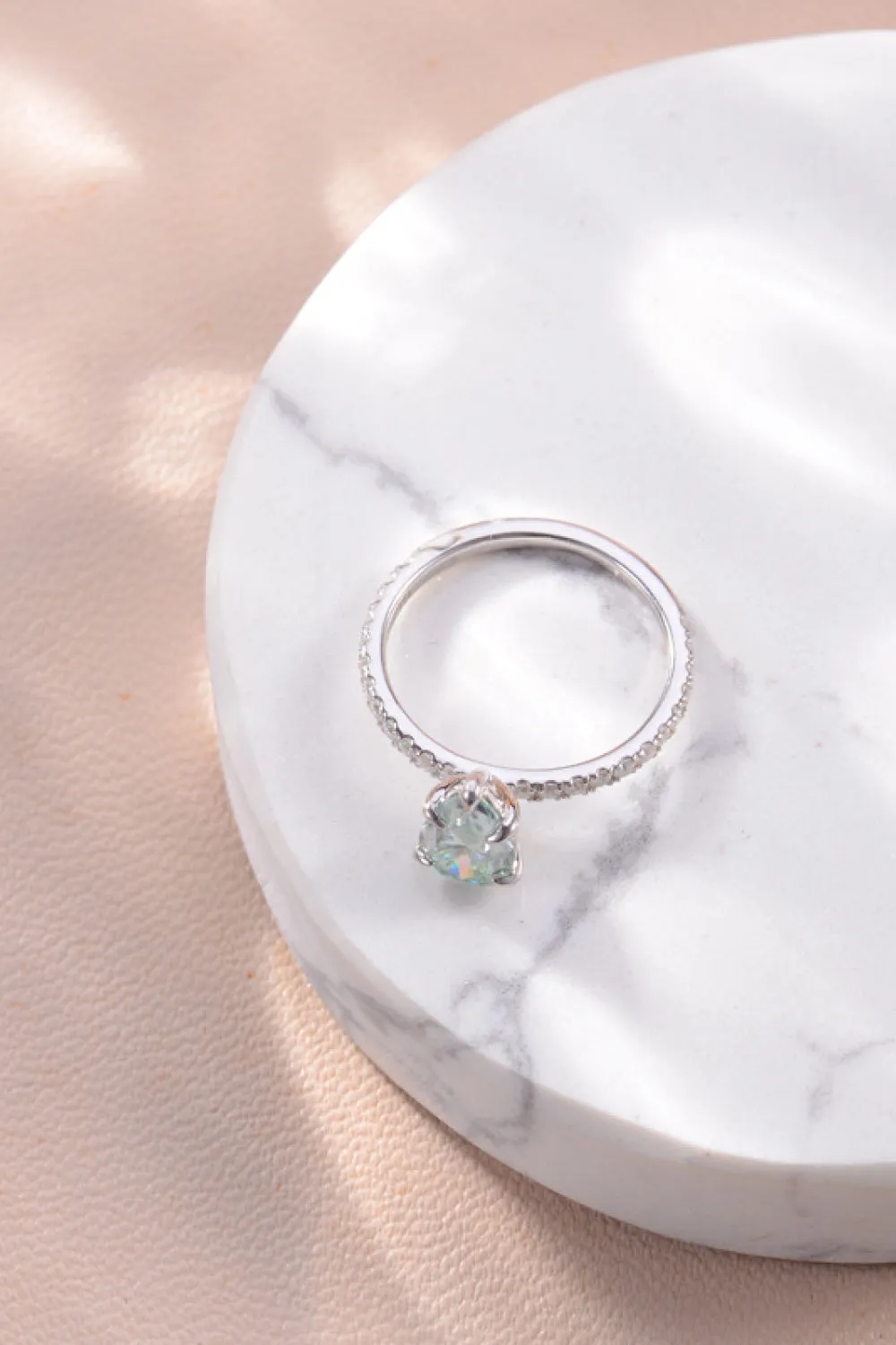 925 Sterling Silver Jewelry 1.5 Carat Teardrop Shape Moissanite 925 Sterling Silver Ring