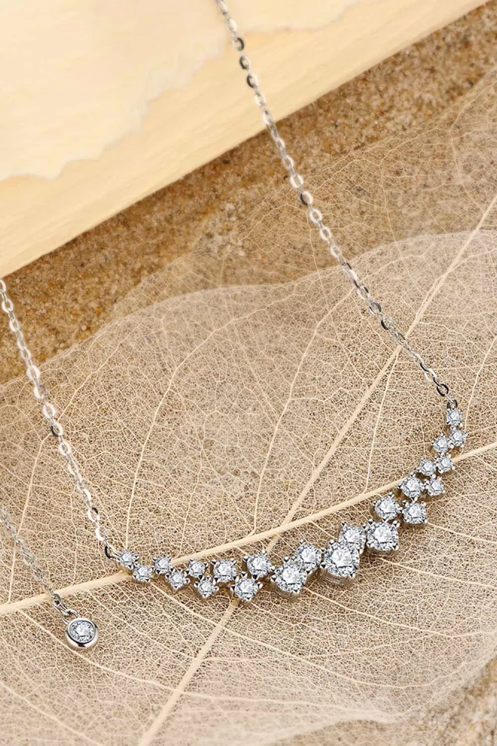 925 Sterling Silver Jewelry 1.64 Carat Moissanite 925 Sterling Silver Necklace