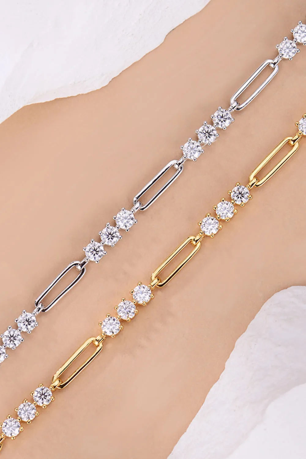 925 Sterling Silver Jewelry 1.8 Carat Moissanite 925 Sterling Silver Bracelet