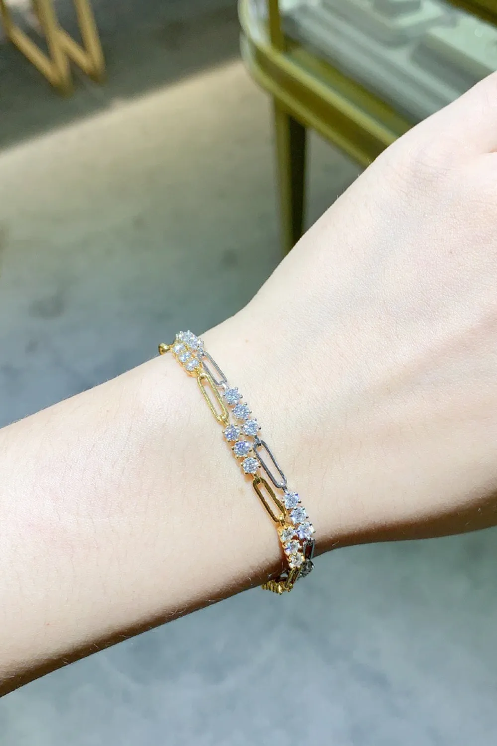 925 Sterling Silver Jewelry 1.8 Carat Moissanite 925 Sterling Silver Bracelet