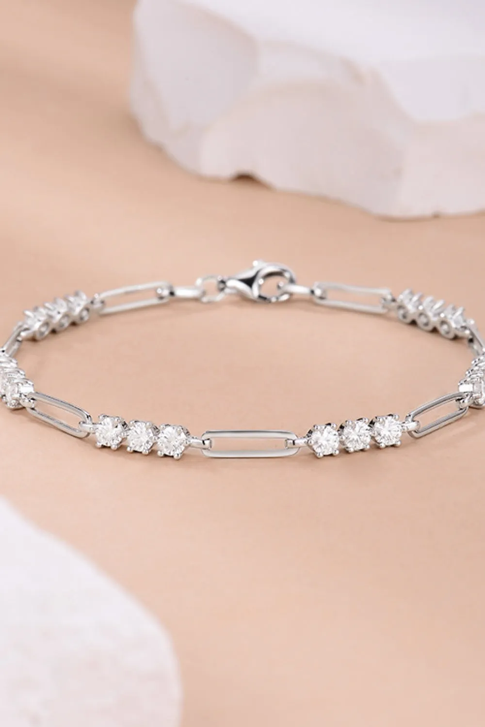 925 Sterling Silver Jewelry 1.8 Carat Moissanite 925 Sterling Silver Bracelet