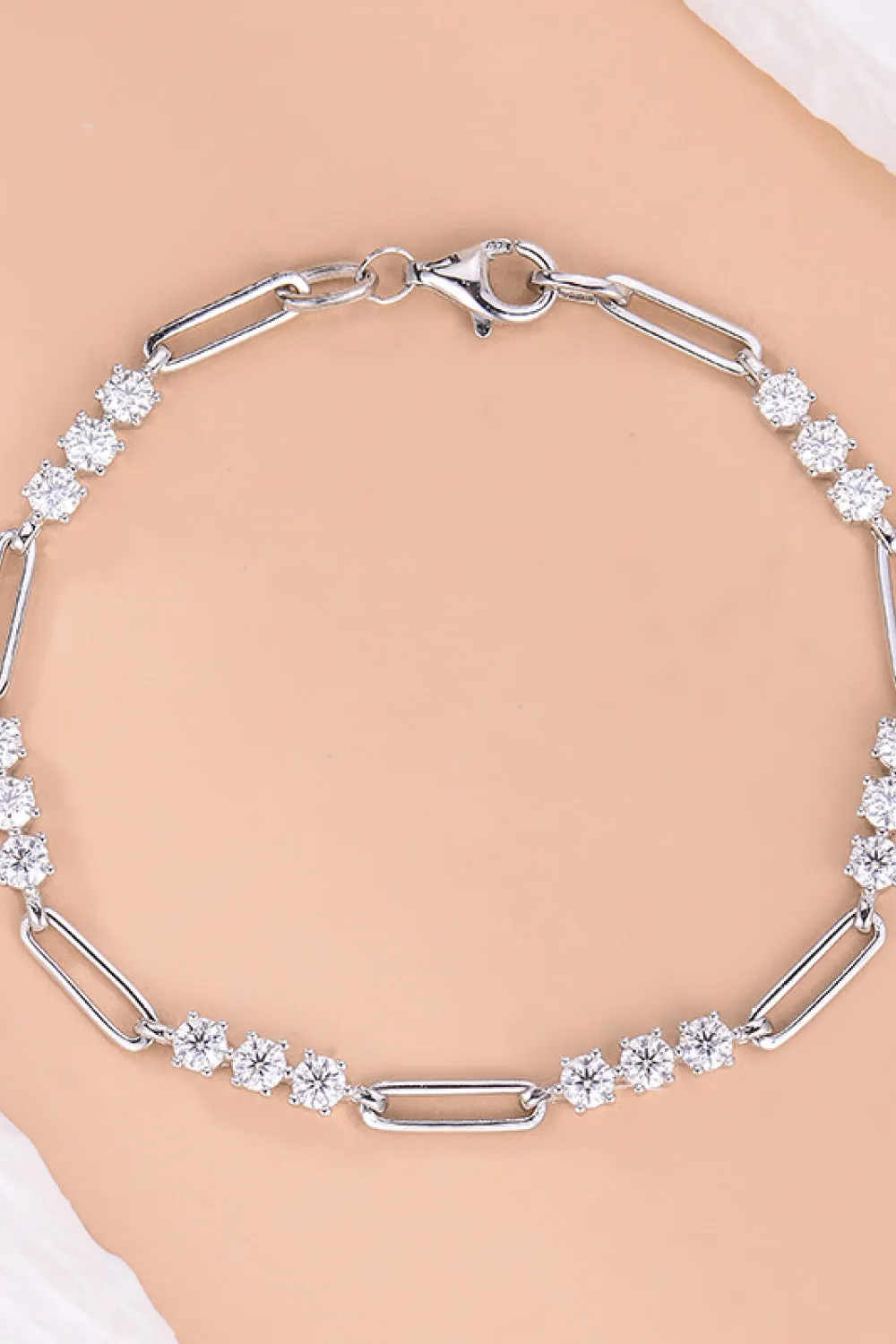 925 Sterling Silver Jewelry 1.8 Carat Moissanite 925 Sterling Silver Bracelet