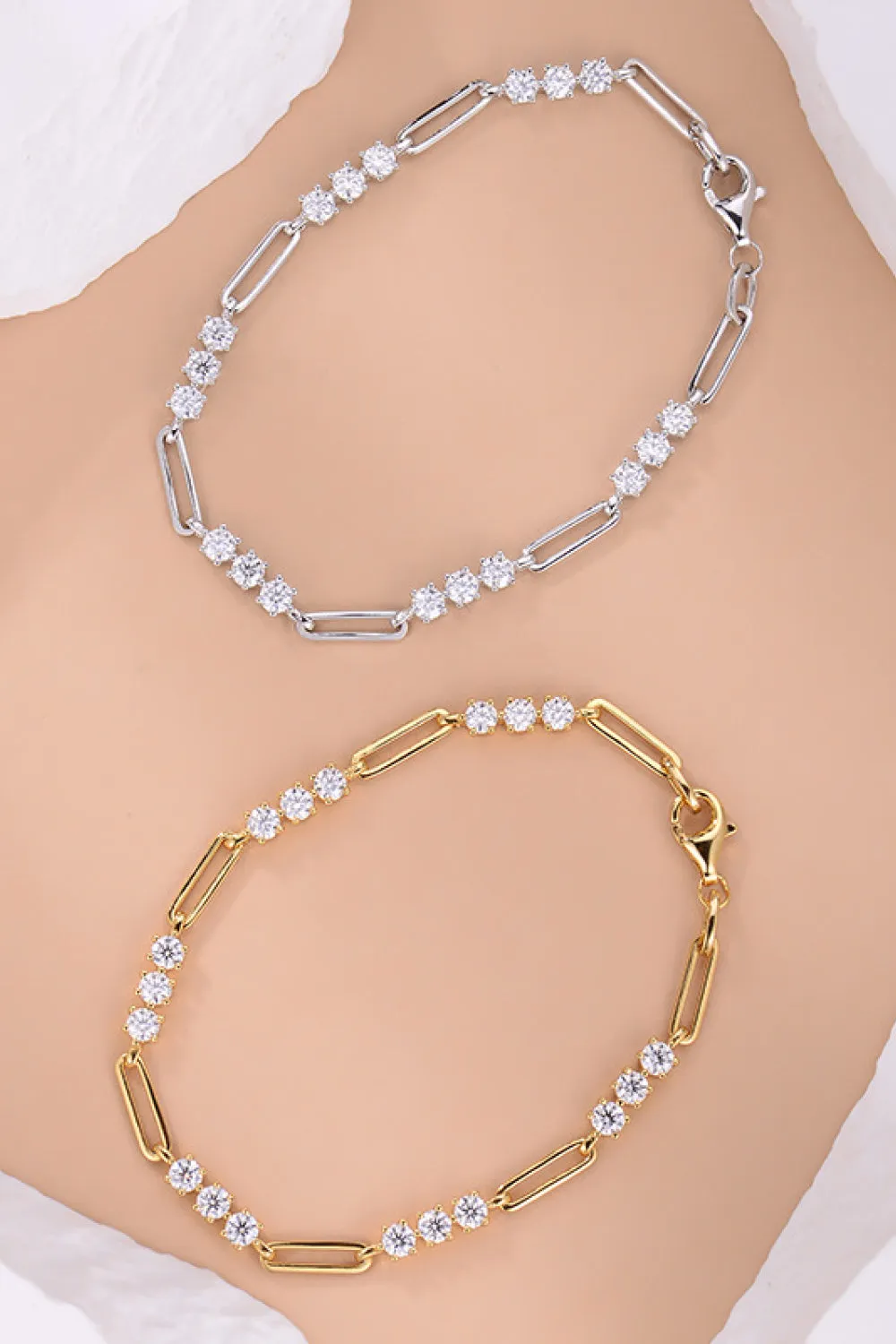 925 Sterling Silver Jewelry 1.8 Carat Moissanite 925 Sterling Silver Bracelet