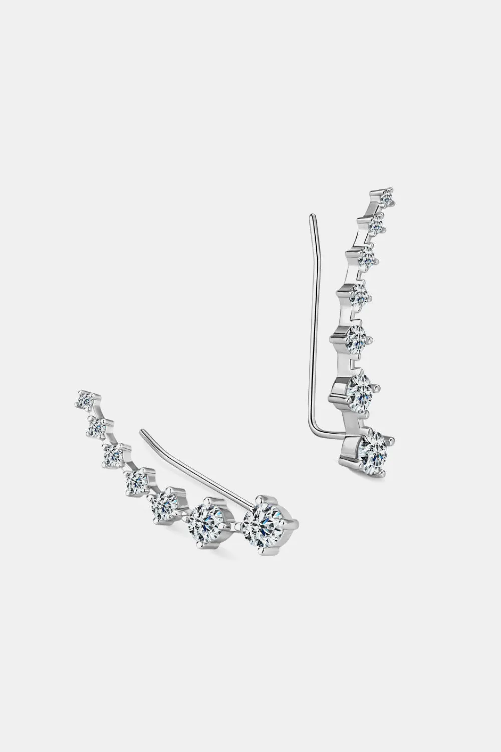 925 Sterling Silver Jewelry 1.9 Carat Moissanite 925 Sterling Silver Earrings