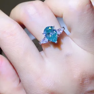 925 Sterling Silver Jewelry 2 Carat 925 Sterling Silver Moissanite Ring