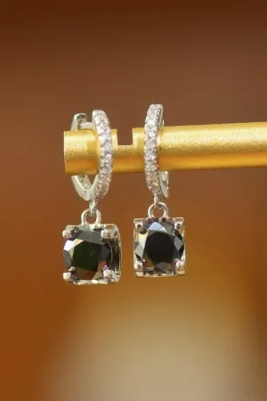 925 Sterling Silver Jewelry 2 Carat Moissanite 925 Sterling Silver Drop Earrings