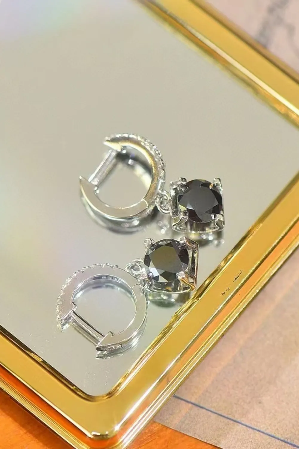 925 Sterling Silver Jewelry 2 Carat Moissanite 925 Sterling Silver Drop Earrings