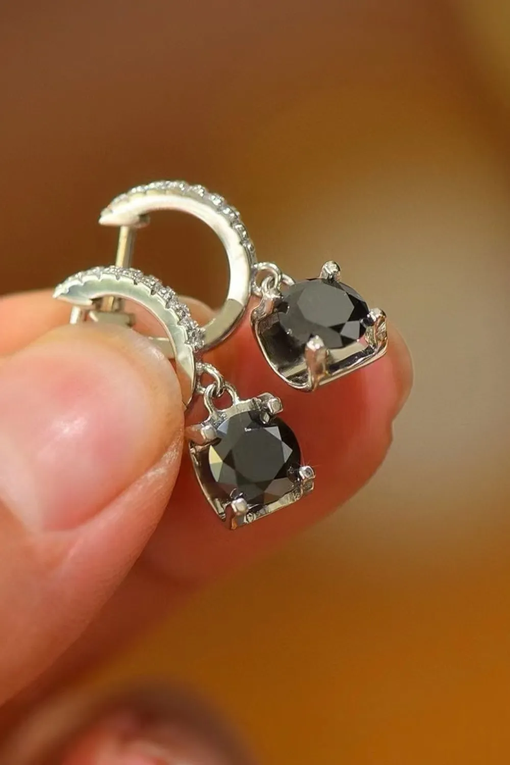 925 Sterling Silver Jewelry 2 Carat Moissanite 925 Sterling Silver Drop Earrings