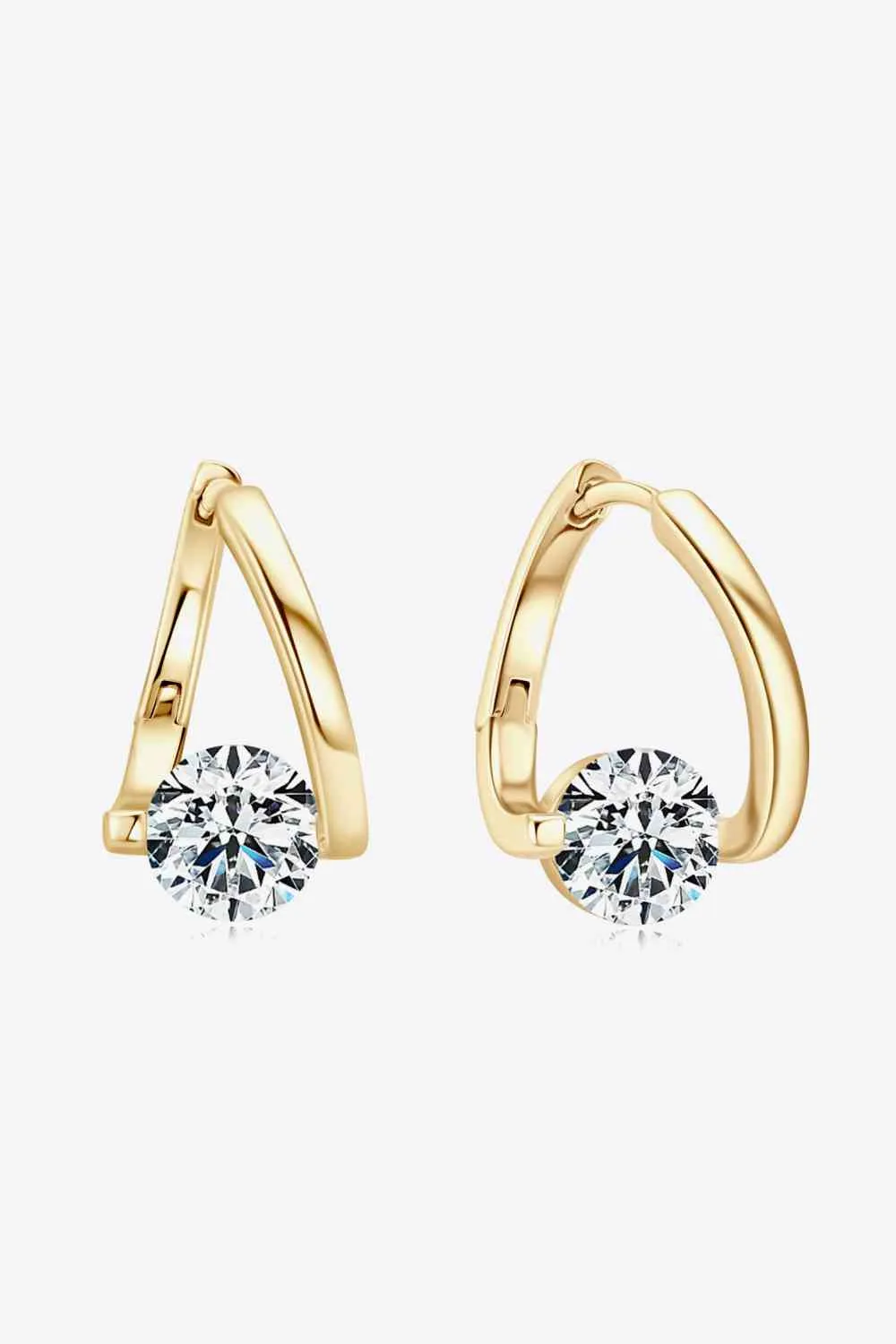 925 Sterling Silver Jewelry 2 Carat Moissanite 925 Sterling Silver Heart Earrings