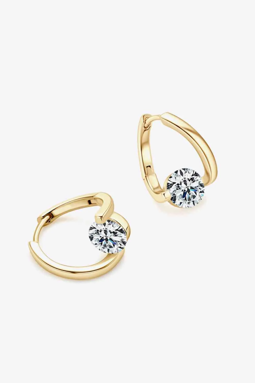925 Sterling Silver Jewelry 2 Carat Moissanite 925 Sterling Silver Heart Earrings