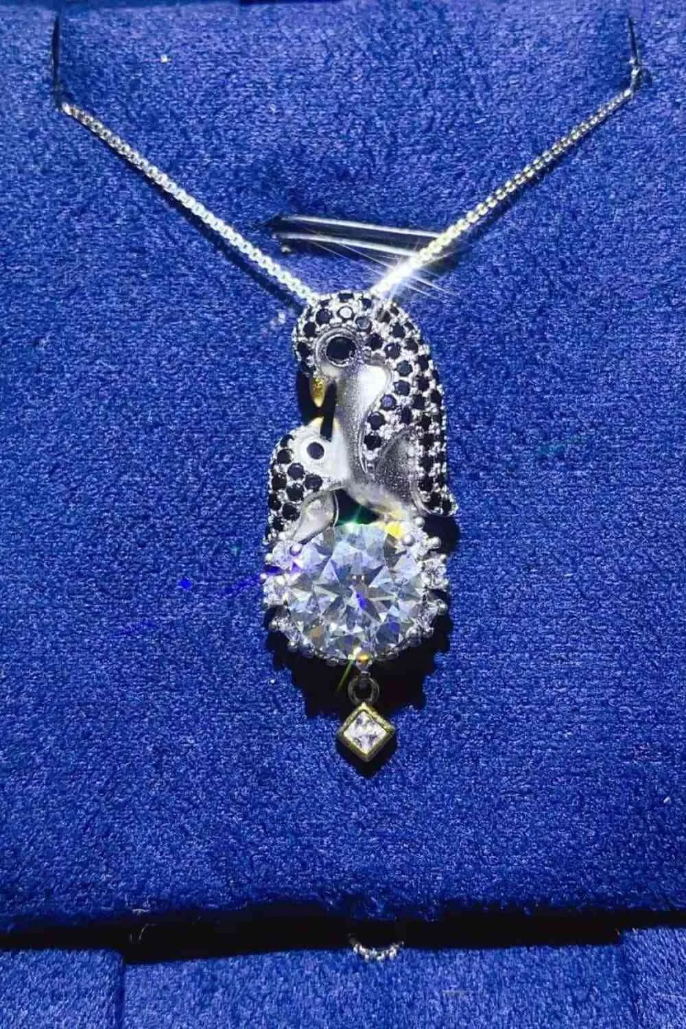925 Sterling Silver Jewelry 2 Carat Moissanite 925 Sterling Silver Necklace