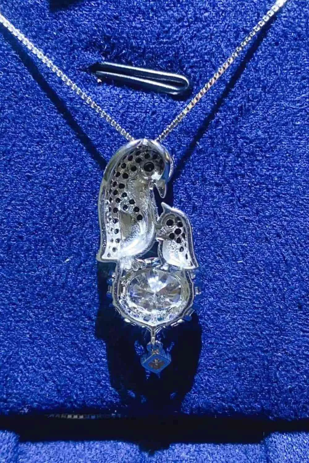 925 Sterling Silver Jewelry 2 Carat Moissanite 925 Sterling Silver Necklace