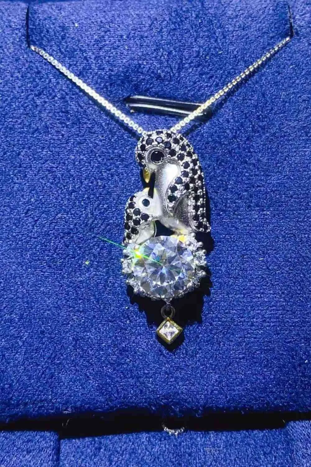 925 Sterling Silver Jewelry 2 Carat Moissanite 925 Sterling Silver Necklace