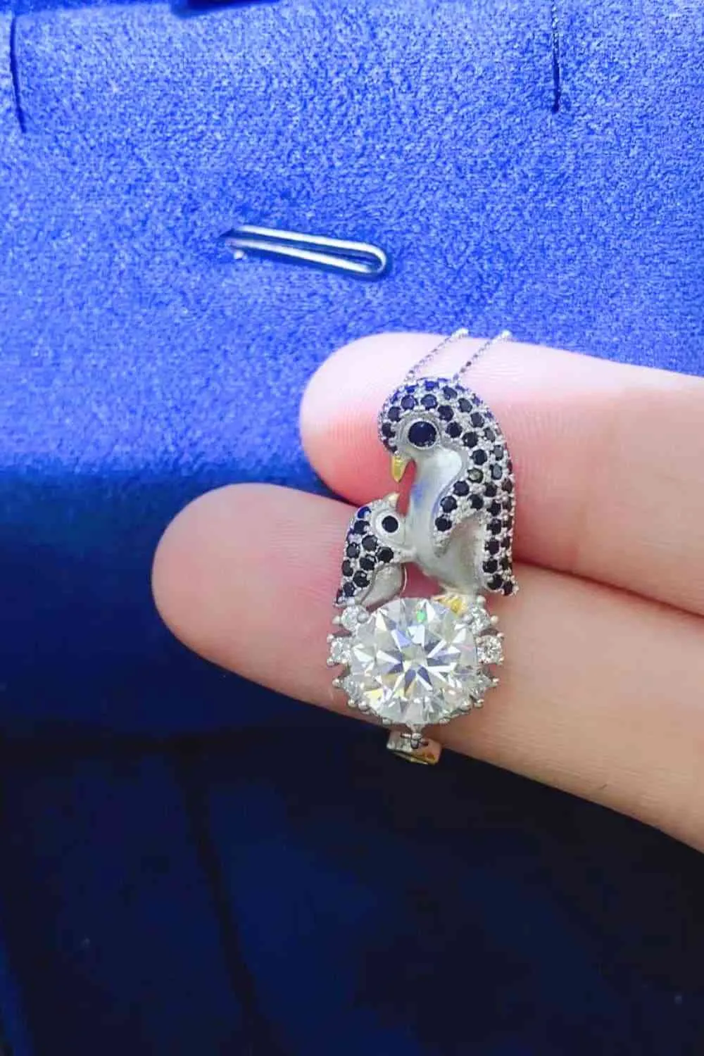 925 Sterling Silver Jewelry 2 Carat Moissanite 925 Sterling Silver Necklace