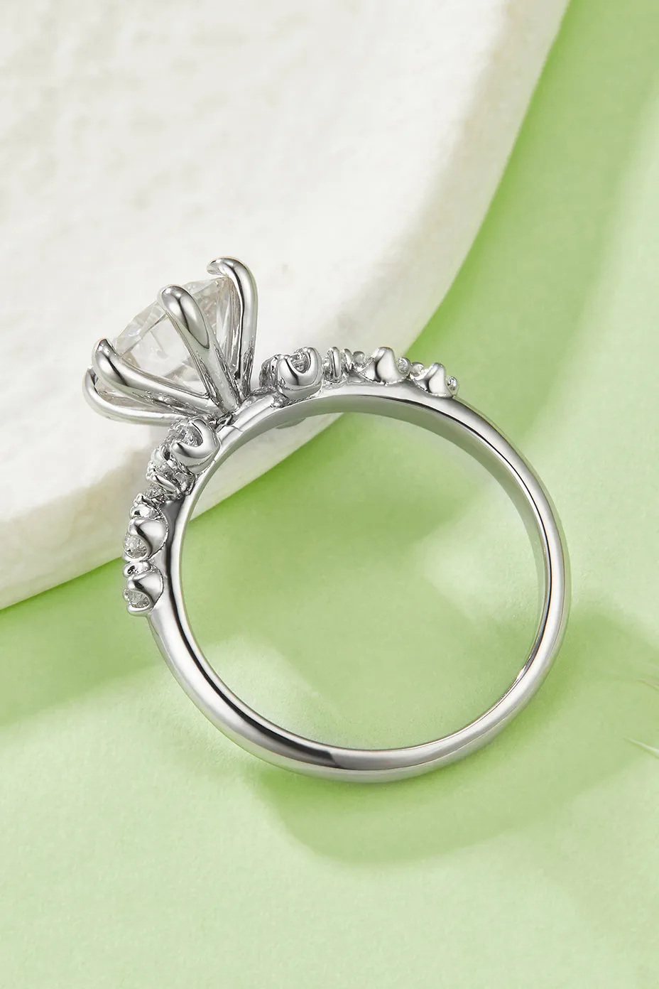 925 Sterling Silver Jewelry 2 Carat Moissanite 925 Sterling Silver Ring