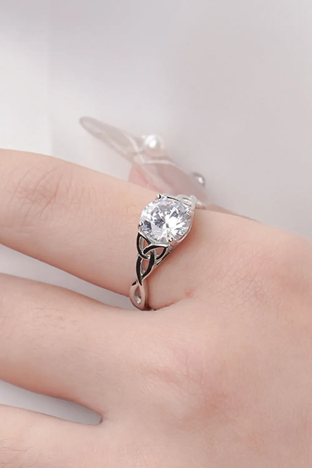 925 Sterling Silver Jewelry 2 Carat Moissanite 925 Sterling Silver Ring