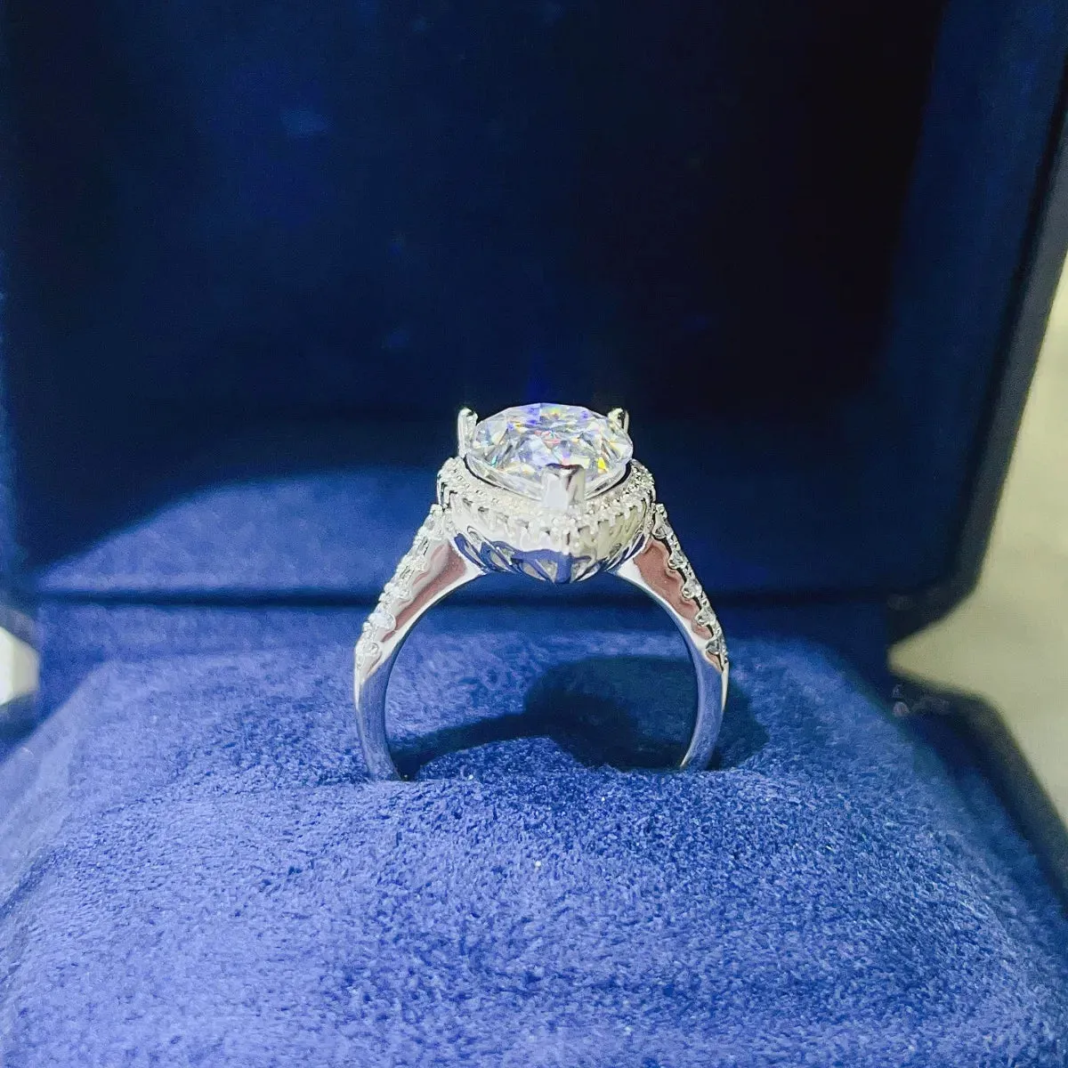 925 Sterling Silver Jewelry 2 Carat Moissanite 925 Sterling Silver Ring