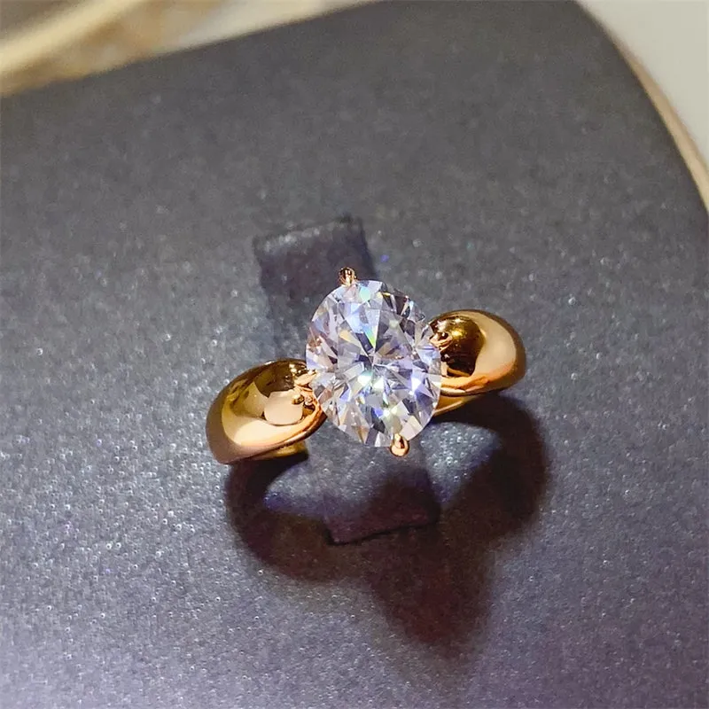 925 Sterling Silver Jewelry 2 Carat Moissanite 925 Sterling Silver Ring