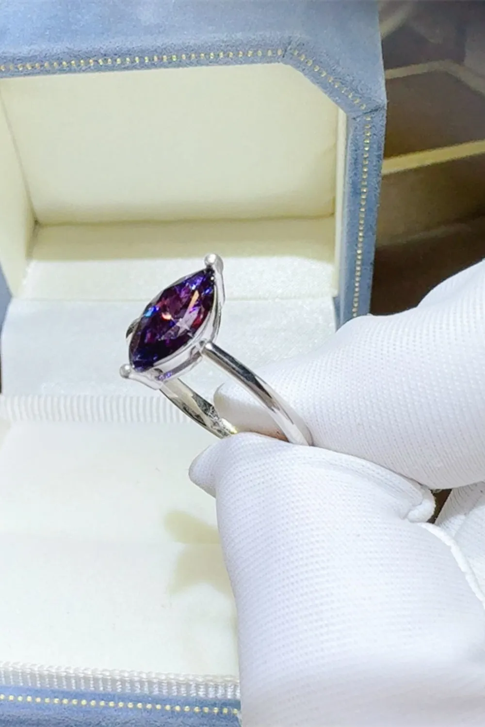 925 Sterling Silver Jewelry 2 Carat Moissanite 925 Sterling Silver Ring